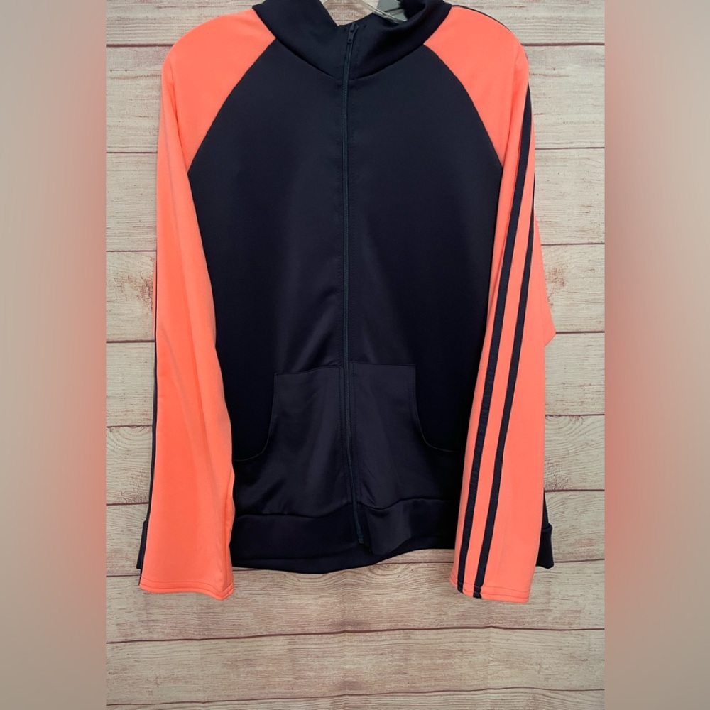 Fame 4 Fifteen Womens Activewear Jacket Blue with Coral 2x NWOT